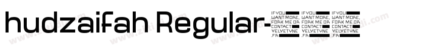 hudzaifah Regular字体转换